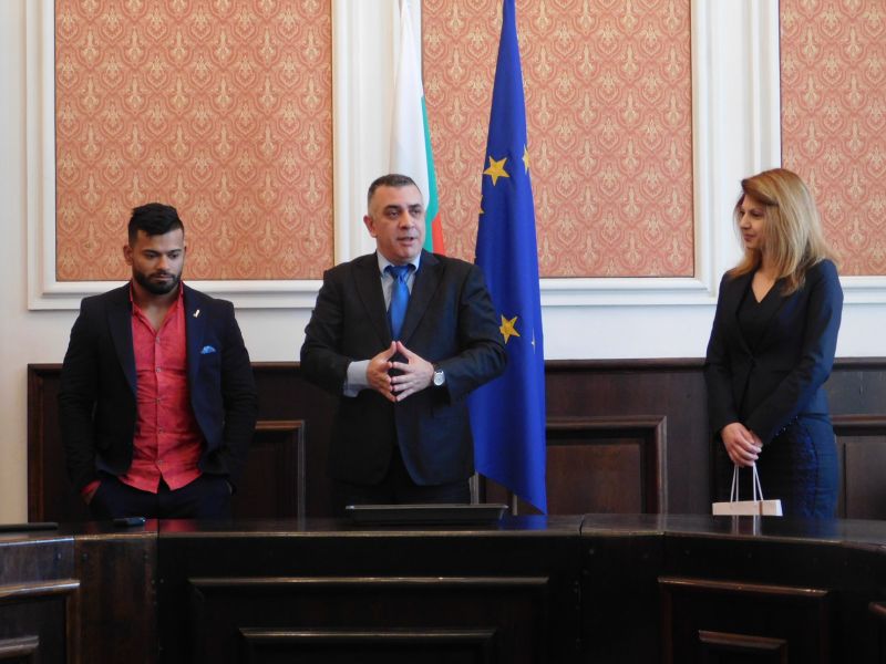 Кметът Стефан Радев награди с премия от 5 000 лева европейския шампион Божидар Андреев