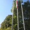 Raising the national flag of Bulgaria