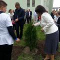 Цветан Цветанов и представители на ГЕРБ засадиха 40 дръвчета в двора на училището в кв. Речица в Сливен