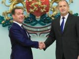 Президентът Румен Радев и министър-председателя на Руската федерация Дмитрий Медведев 