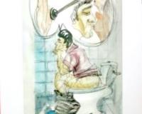 карикатура от изложбата - снимка Sliven Net