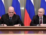 Президентът на Русия Владимир Путин и новият министър председател Михаил Мишустин