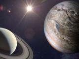 Сближаването на двете най-големи планети от Слънчевата система Юпитер  Сатурн