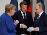 Путин, Меркел и Макрон 