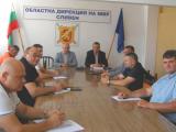 Областният управител Минчо Афузов се срещна в ОД на МВР с директора ст.комисар  Димитър Величков и ръководния екип
