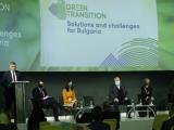 Премиерът Стефан Яневв на форума „Зеленият преход - решения и предизвикателства за България“. Снимка: БГНЕС