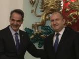 Президентът Румен Радев и премиера на Гърция Кириакос Мицотакис