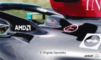 Mercedes-AMG F1 W12 AMD Radeon PRO + Blender animation surface details GIF