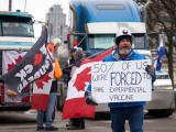 Продължават да протестите срещу налаганата Covid ваксинация в центъра на Отава, Онтарио, Канада, 11 февруари 2022 г.