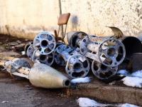 Remnants of Uragan cluster munition rockets @Human Rights Watch 