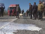 Протест срещу безмитния внос на зърно от Украйна и срещу стратегическия план в земеделието.