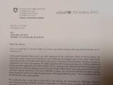 Посланикът на Швейцария Н. Пр. Раймунд Фурер и представителят на УНИЦЕФ за България г-жа Кристина де Бройн са изпратили благодарствено писмо до областния управител Минчо Афузов