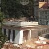 Кадър от събарянето на мавзолея на Георги Димитров