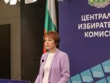 Заместник-председателката на ЦИК Росица Матева - брифинг на 12 септември 2023 Снимка: БГНЕС