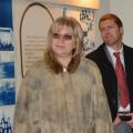 Цецка Цачево по време на посещението й в ПМГ "Добри Чинтулов" в Сливен