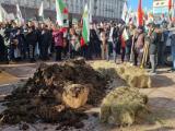 Десетки граждани  от “ Възраждане” развяват български знамена на протест пред сградата на КС