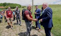 Премиерът Димитър Главчев поздрави участниците в Националния поход „По стъпките на Ботевата чета“,