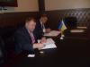 Подписване на договор с кмета на Мелитопол